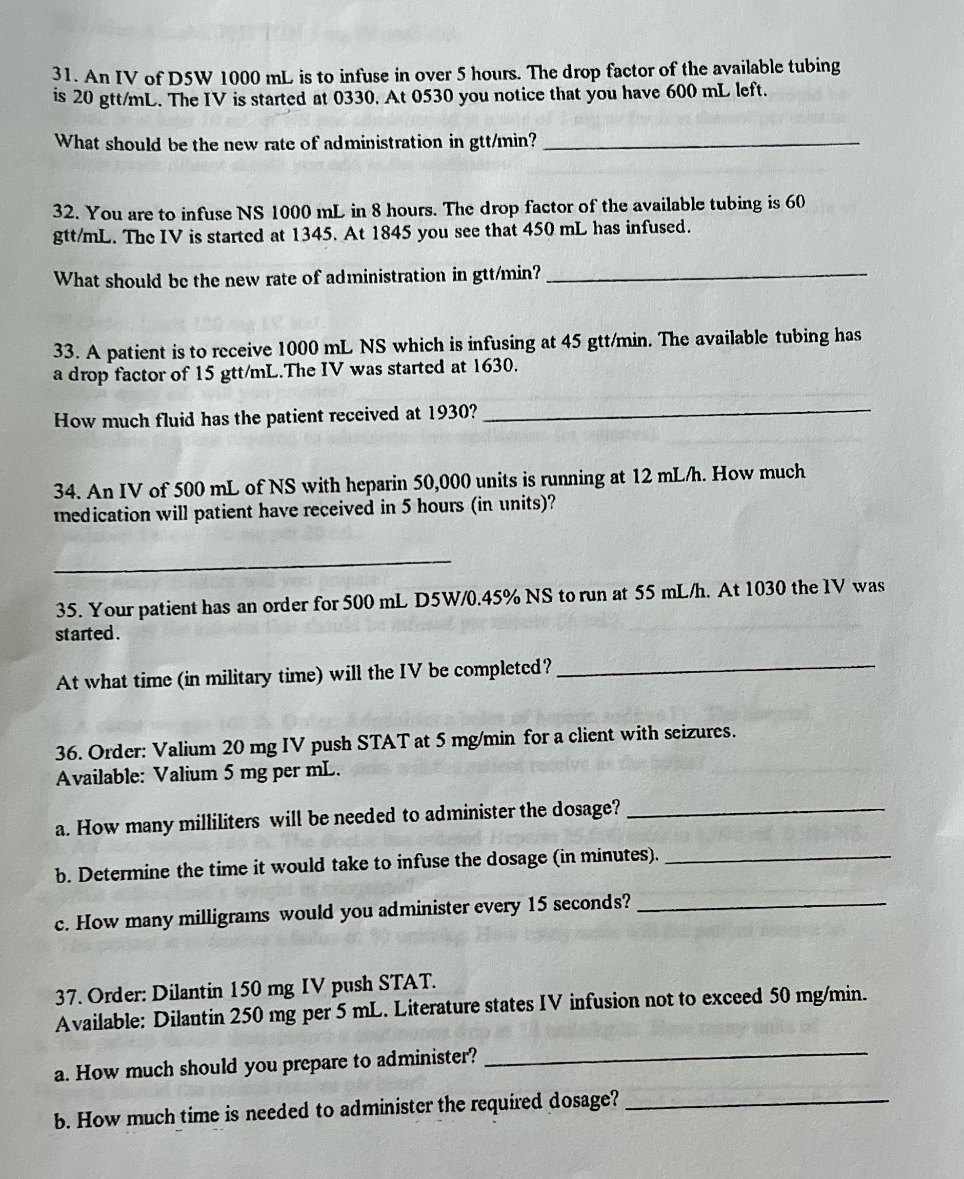 Med math 31. . . . . is 2:11:er of DSW 1000 mL.