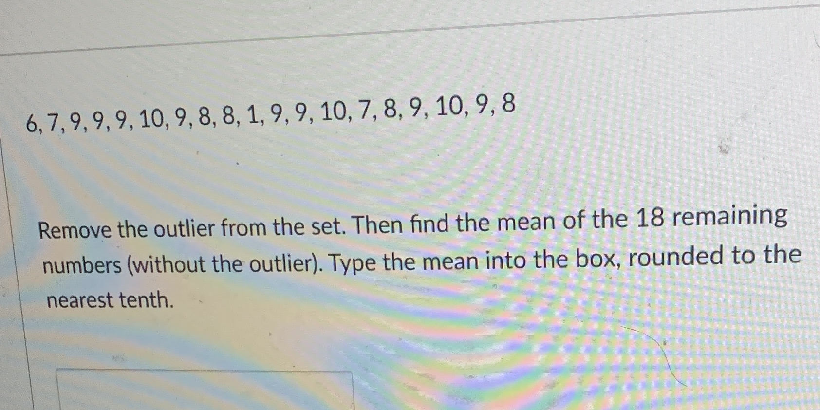 6, 7, 9, 9, 9, 10, 9, 8, 8, 1, 9, 9, 10, 7, 8, 9,