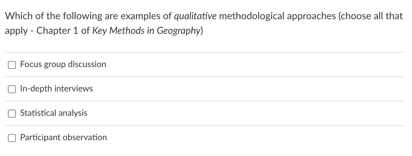 Which of the following are examples of