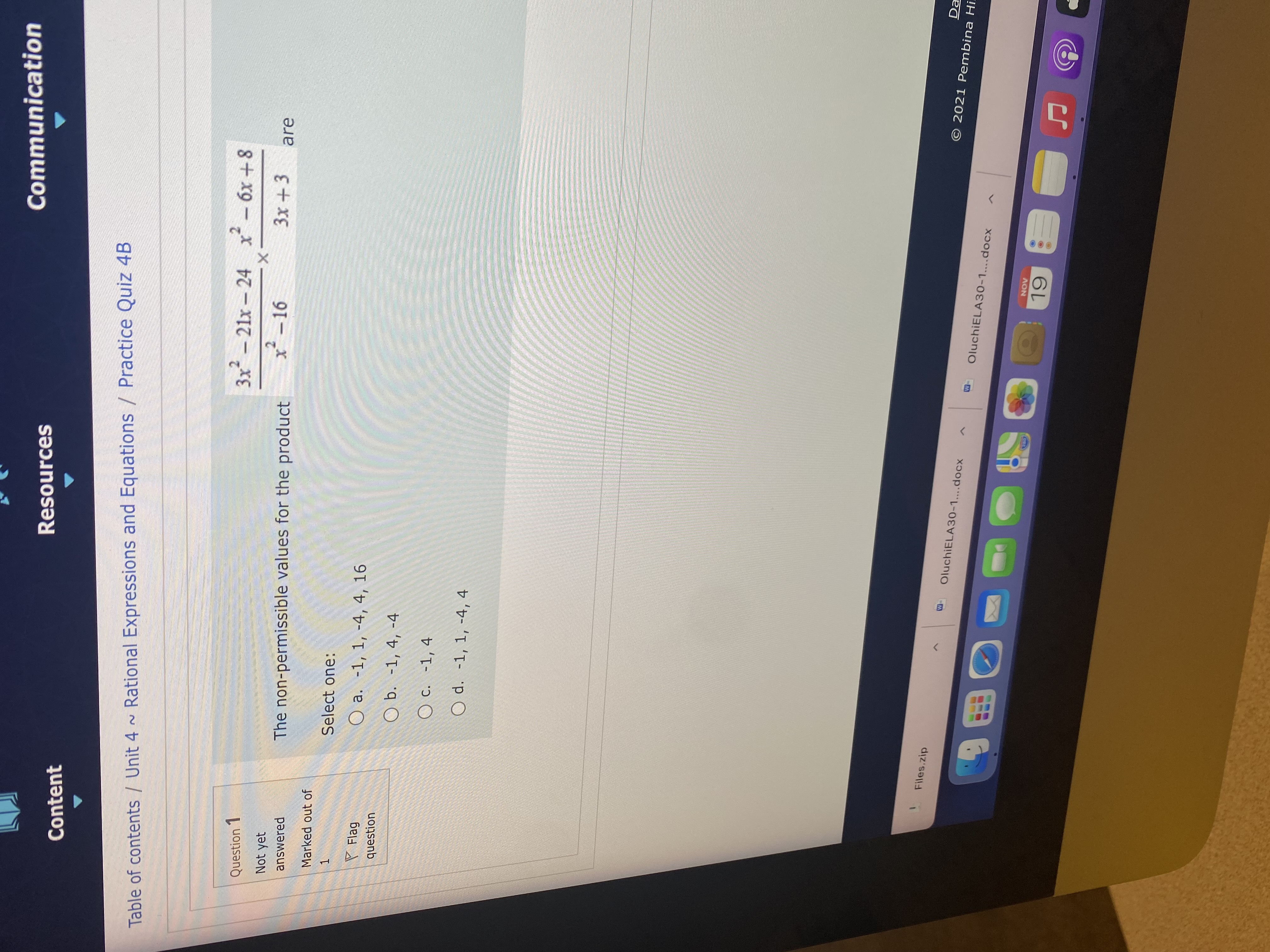 Communication Resources Content Table of contents