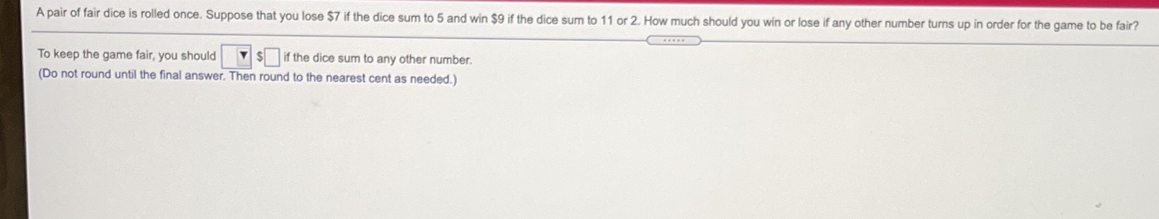 Please see attached A pair of fair dice is rolled