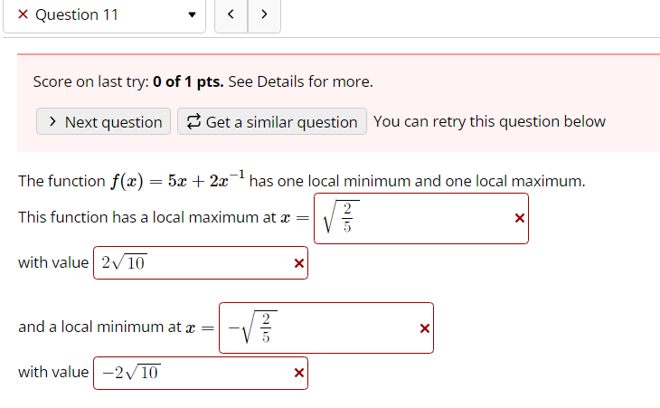 Let f(a) = a4 + 2x + 4x- + 2x. 12 Then f'(a