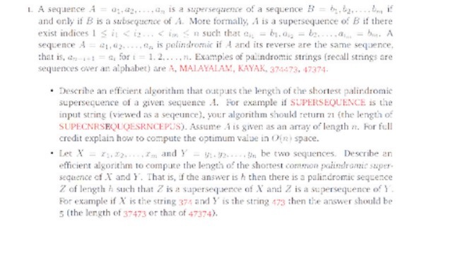 1. A sequence A = 0;, dy.....0., is a