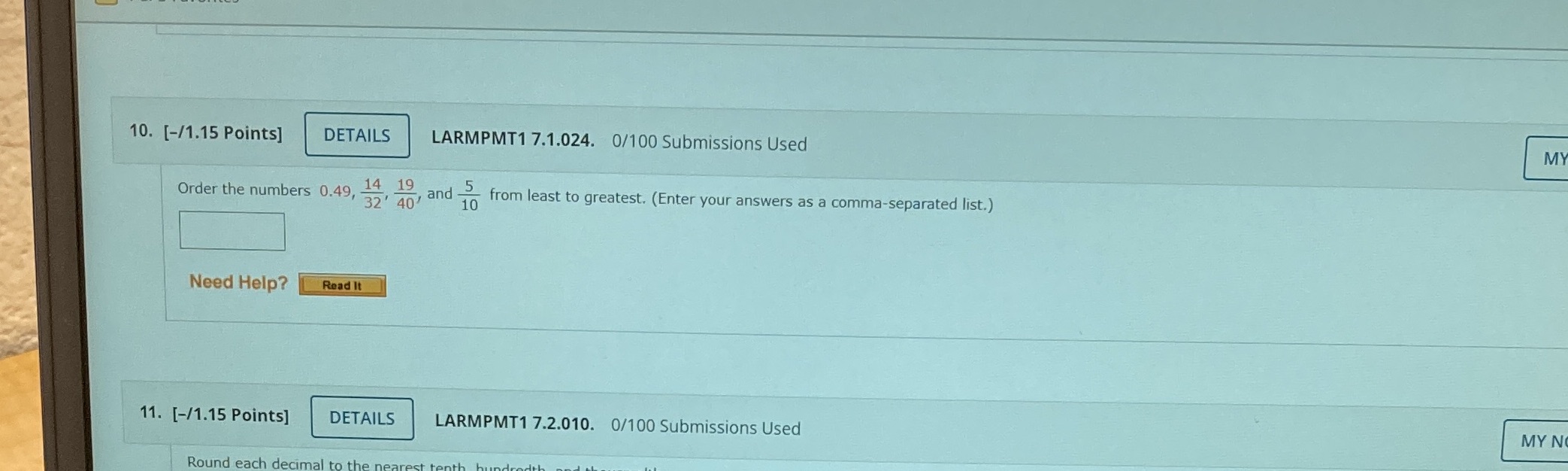10. [-/1.15 Points] DETAILS LARMPMT1 7.1.024.
