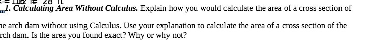 1. Calculating Area Without Calculus. Explain how