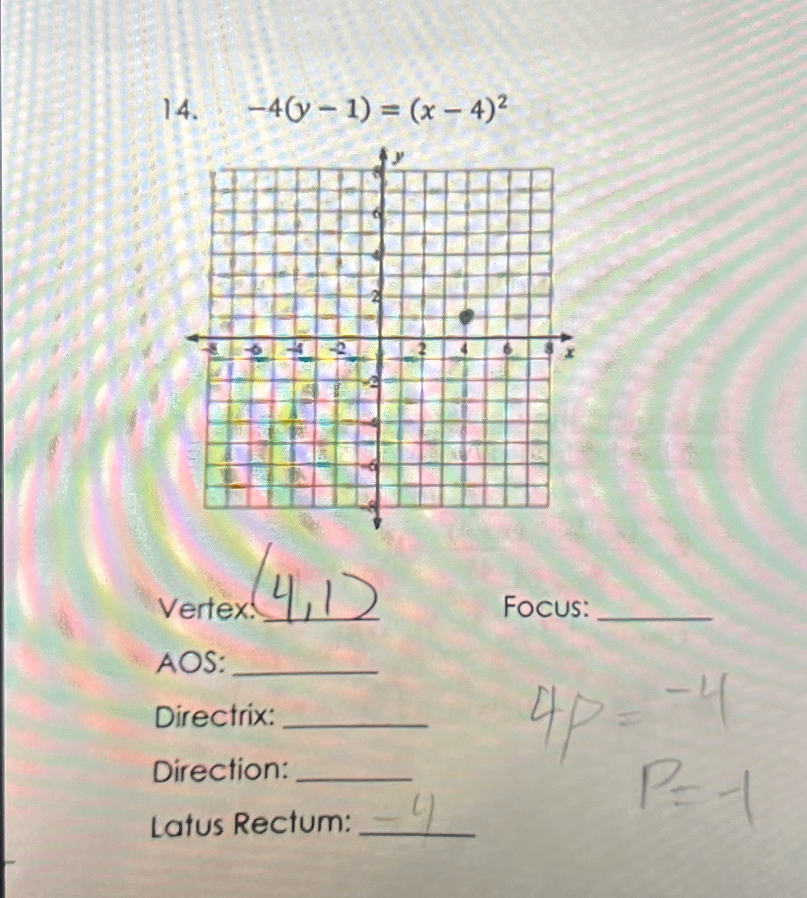 Please help me with this math problem 14. -4() -