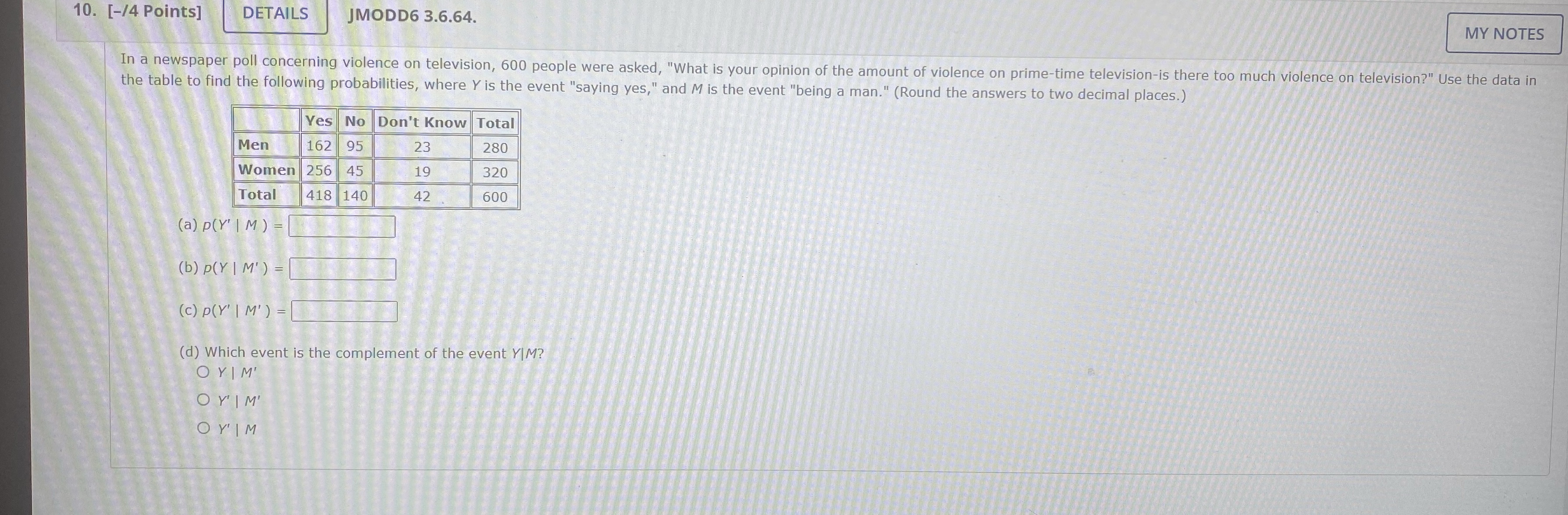 how would i answer ? 10. [-/4 Points] DETAILS