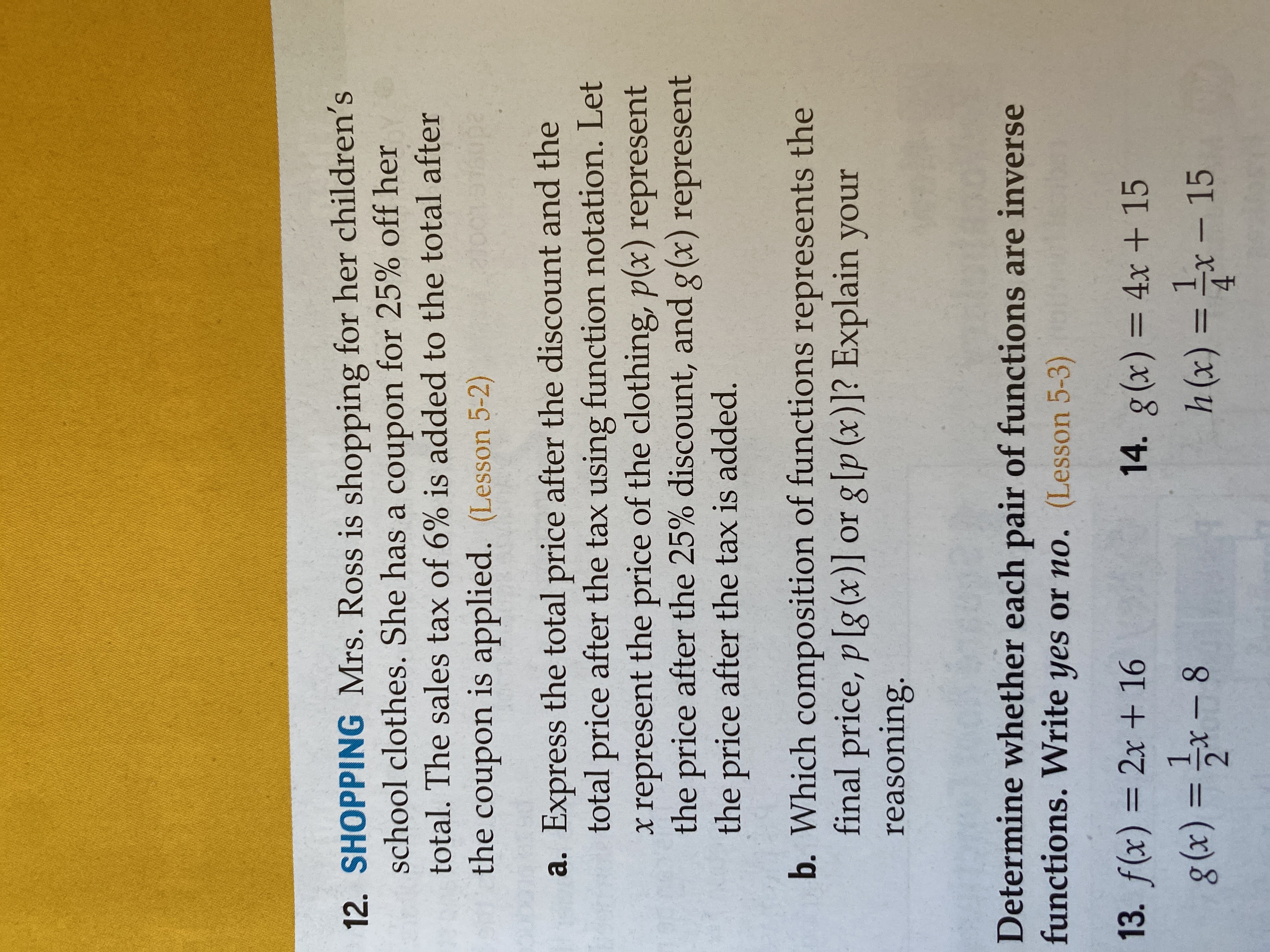 please answer using composition of functions.