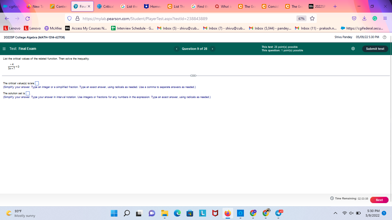 List the critical values of the related function.
