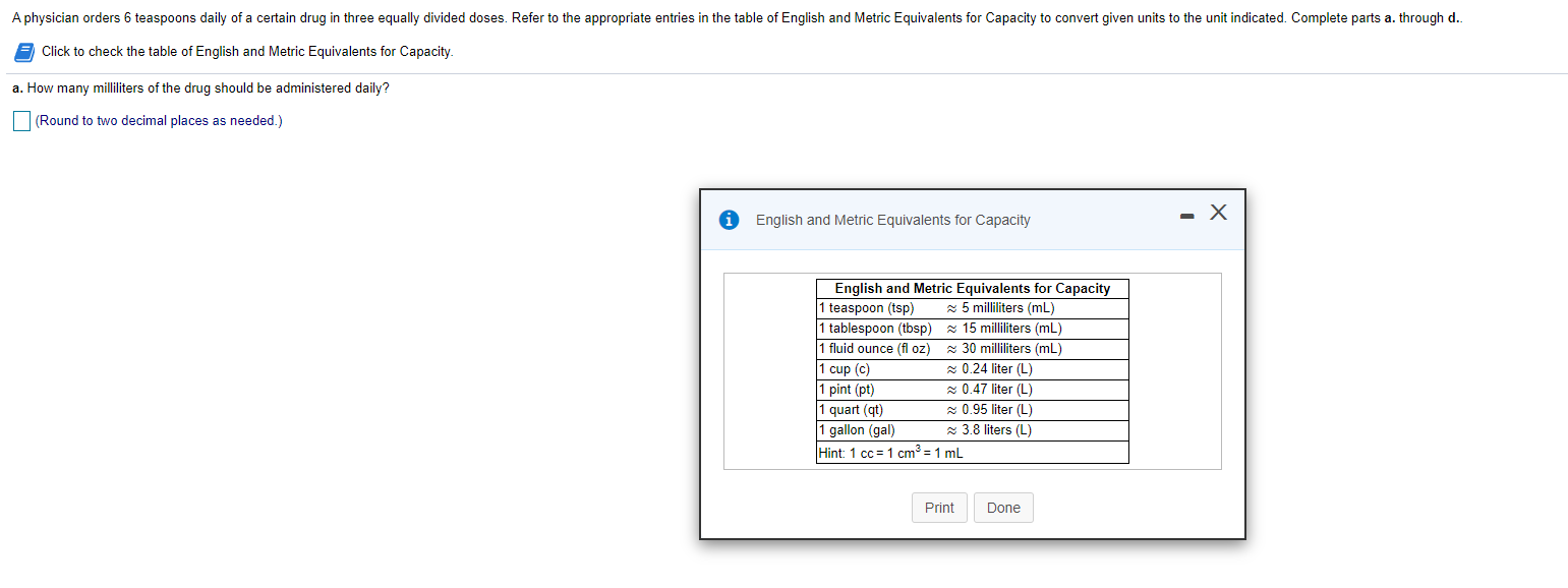 Question help please. A physician orders 6