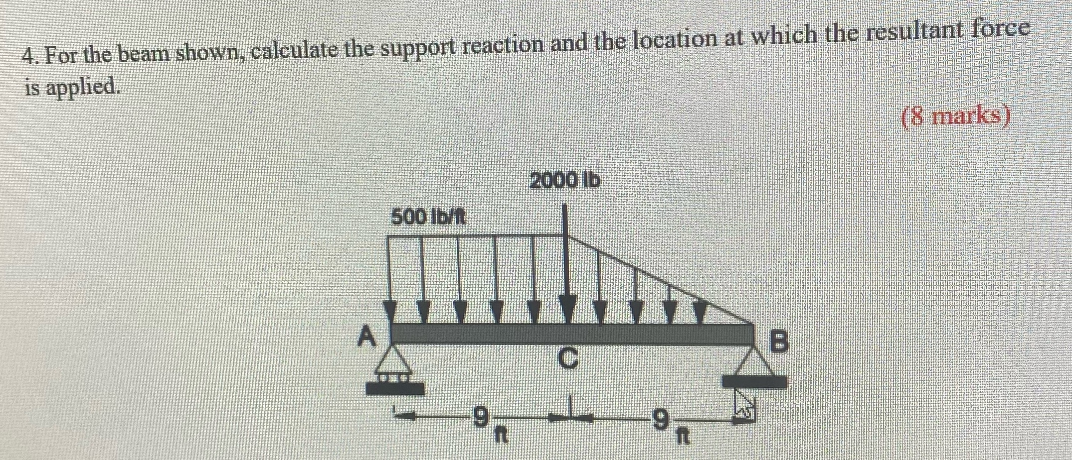Please help asap 4. For the beam shown, calculate