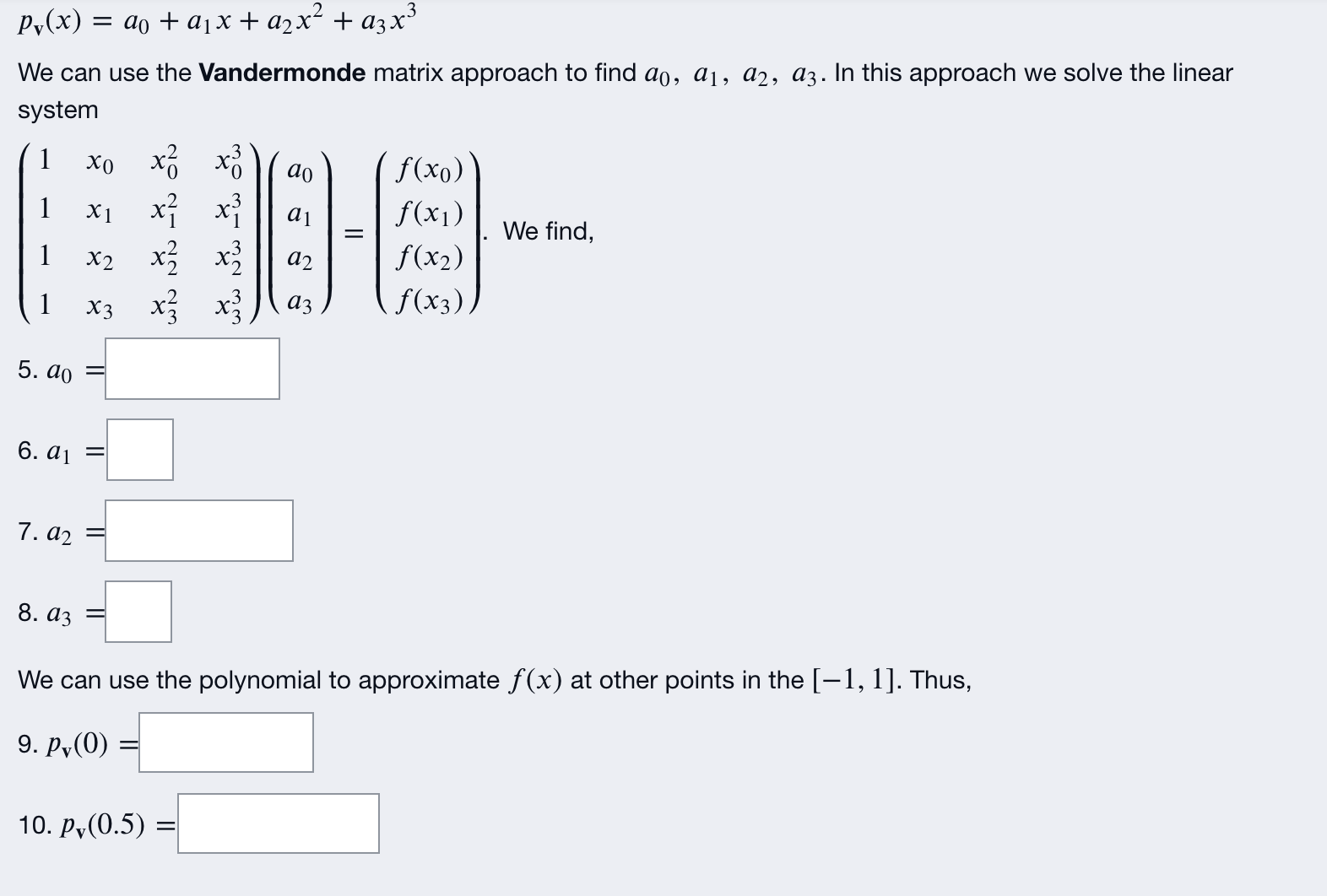Please help with this problem. Pv(x) = do