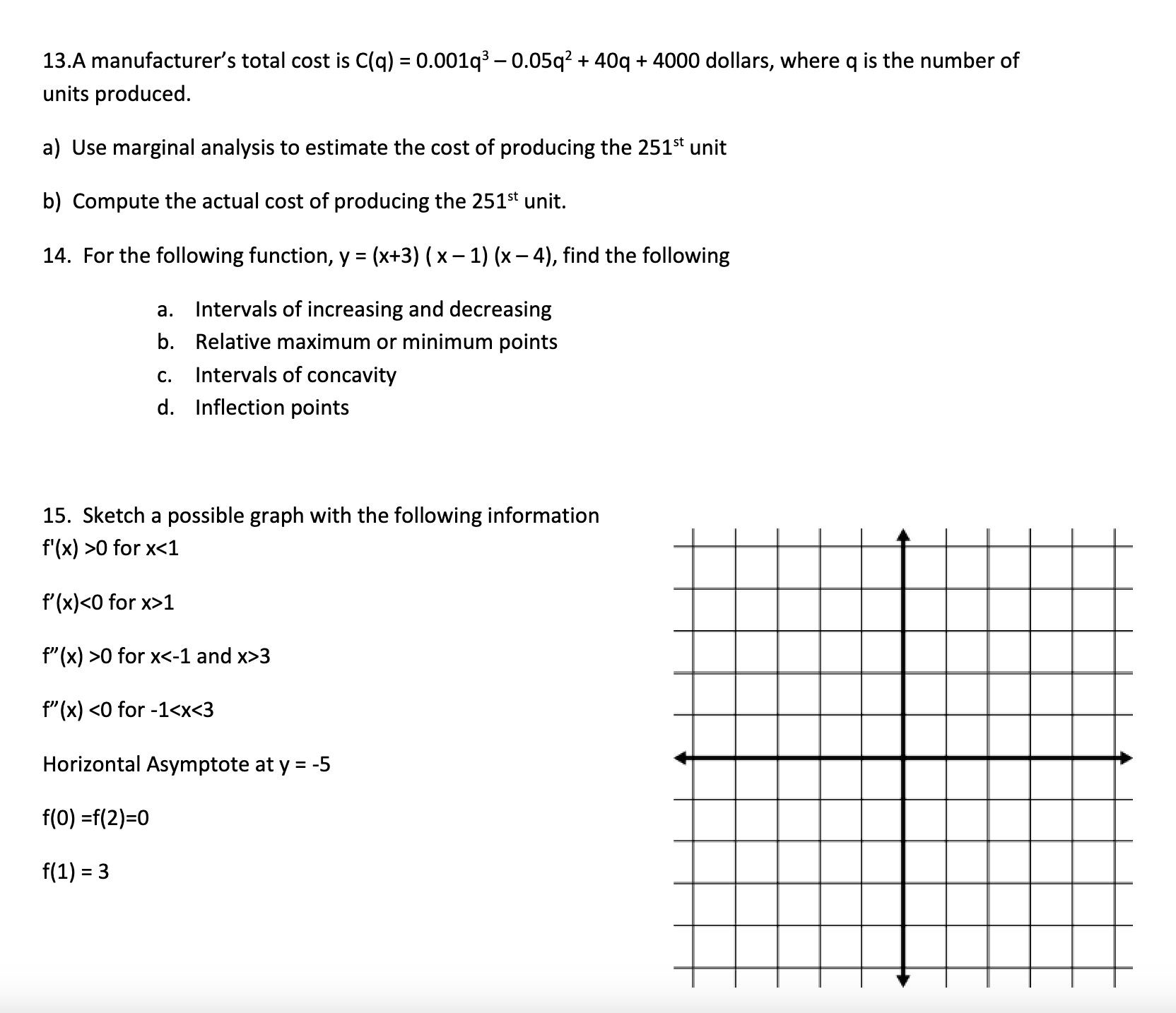 11. Find the derivative of the following.