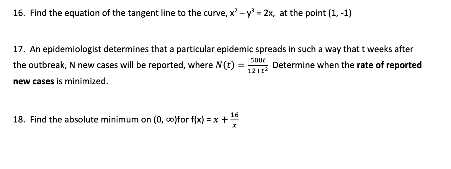 11. Find the derivative of the following.