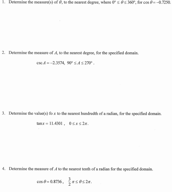 how do i do these? 1. Determine the measure(s) of