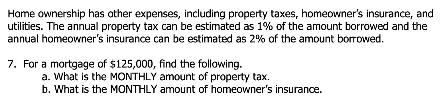 Home ownership has other expenses, including