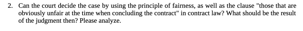 2. Can the court decide the case by using the