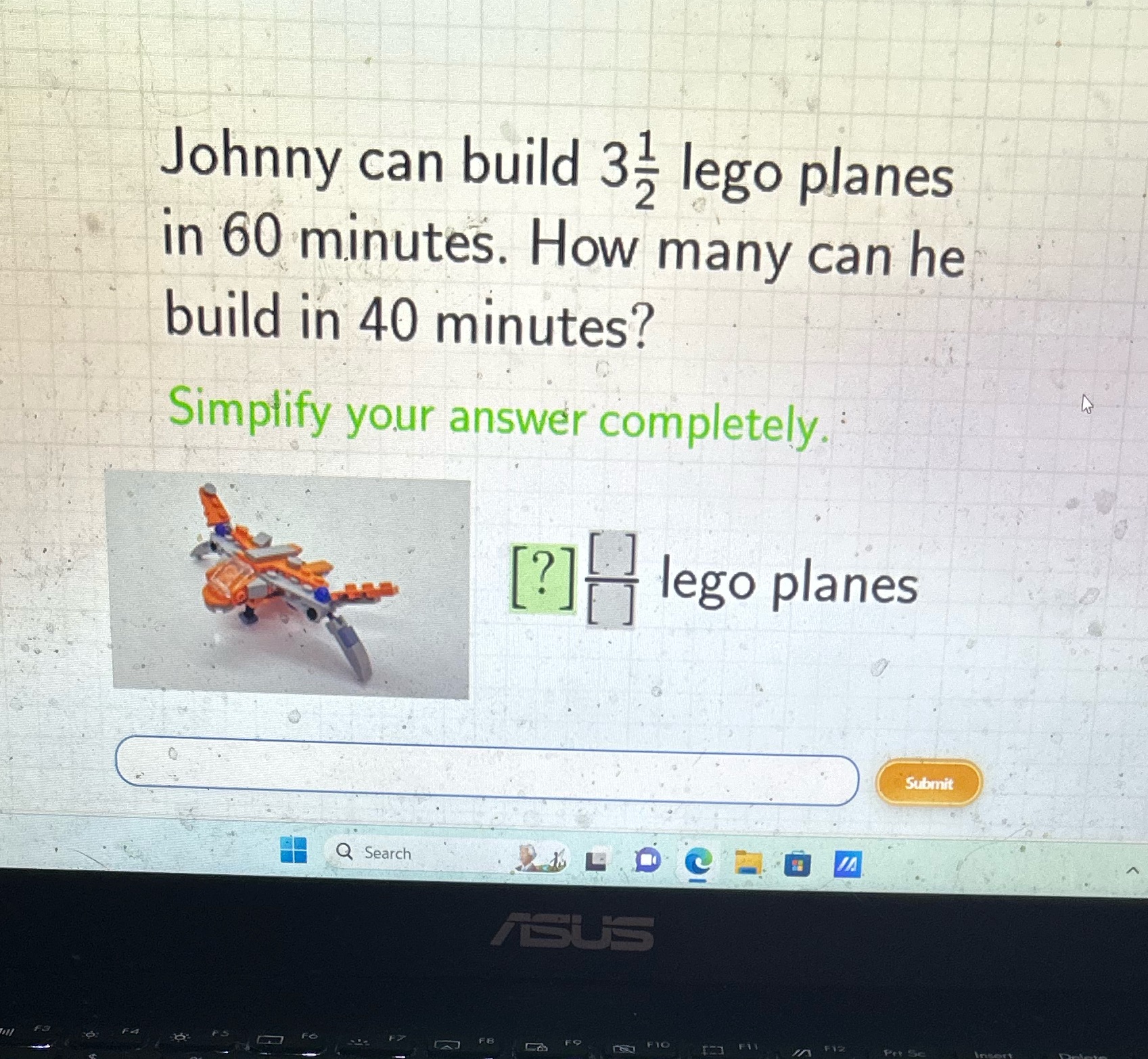 Johnny can build 37 lego planes in 60 minutes.