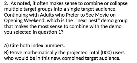 2. As noted. it often makes sense to combine or