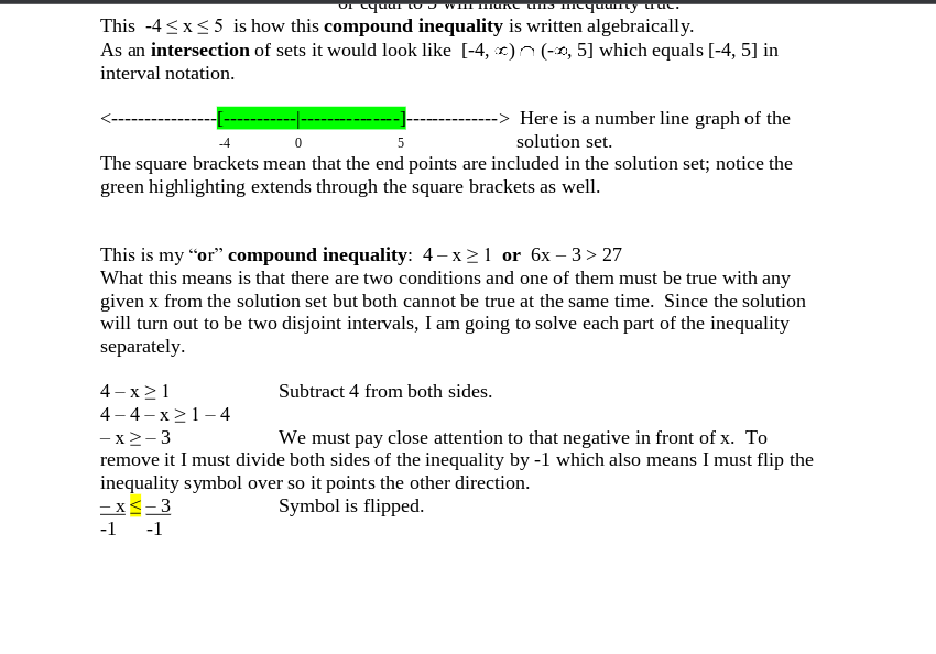 Problem: and compound | or compound -2 < 26 +7x