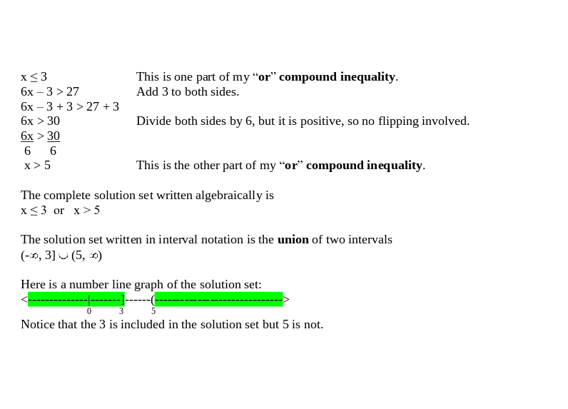 Problem: and compound | or compound -2 < 26 +7x