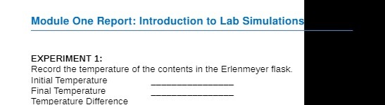 Module One Report: Introduction to Lab