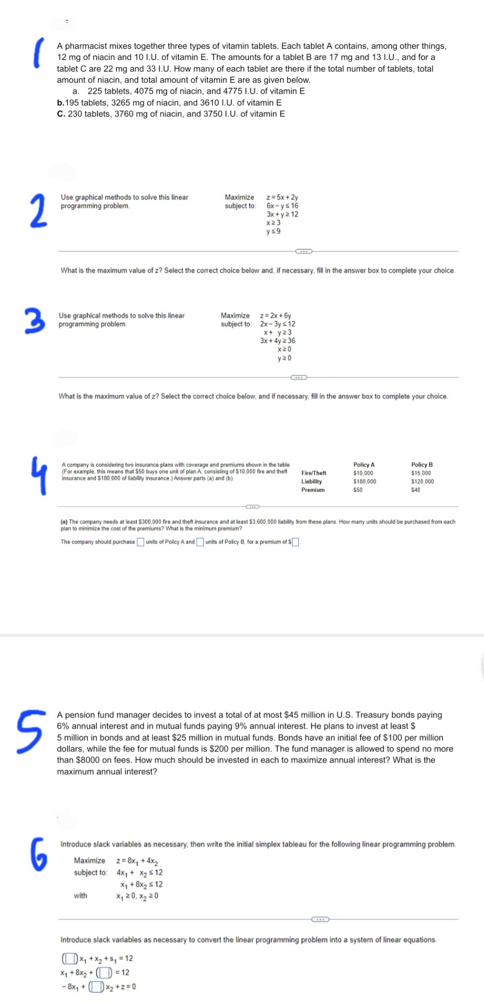 College Algebra A pharmacist mixes together three