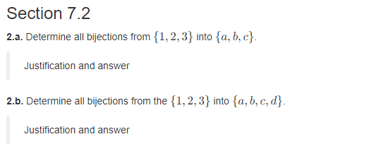 Section 7.2 2.a. Determine all bijections from {