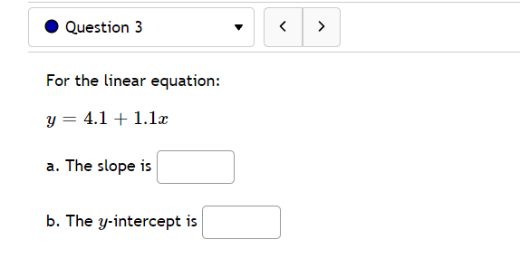 Question 1 < Which of the following are linear