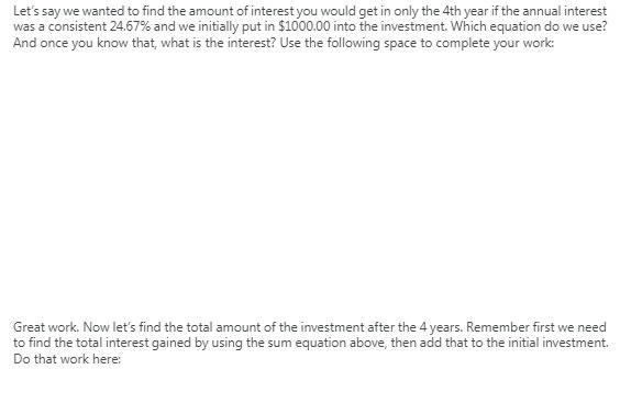 Let's say we wanted to find the amount of