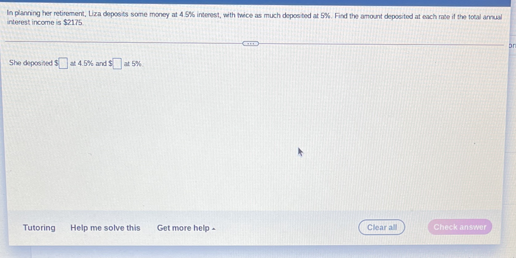 In planning her retirement, Liza deposits some