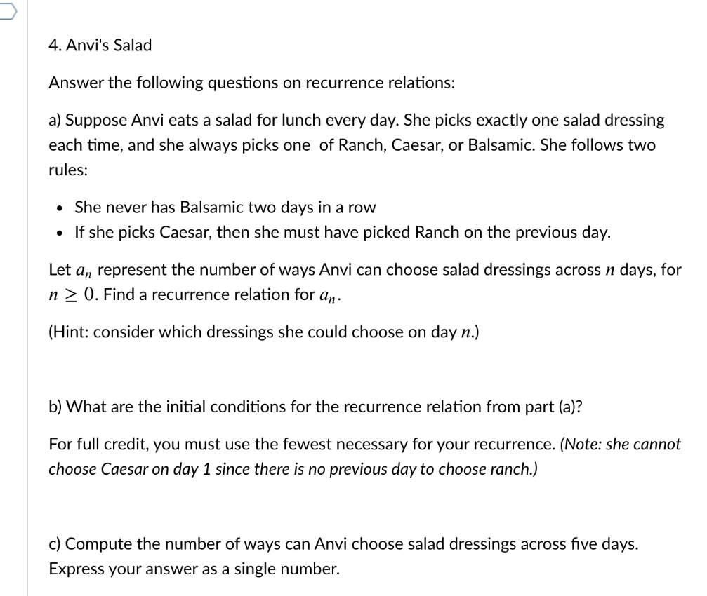 q4 discrete math open response 4. Anvi's