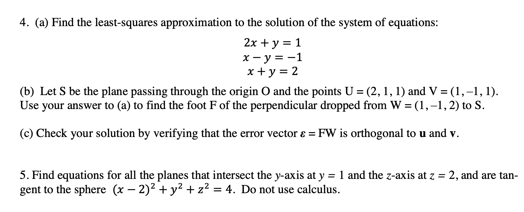 math 111, linear algebra. pls see attached and