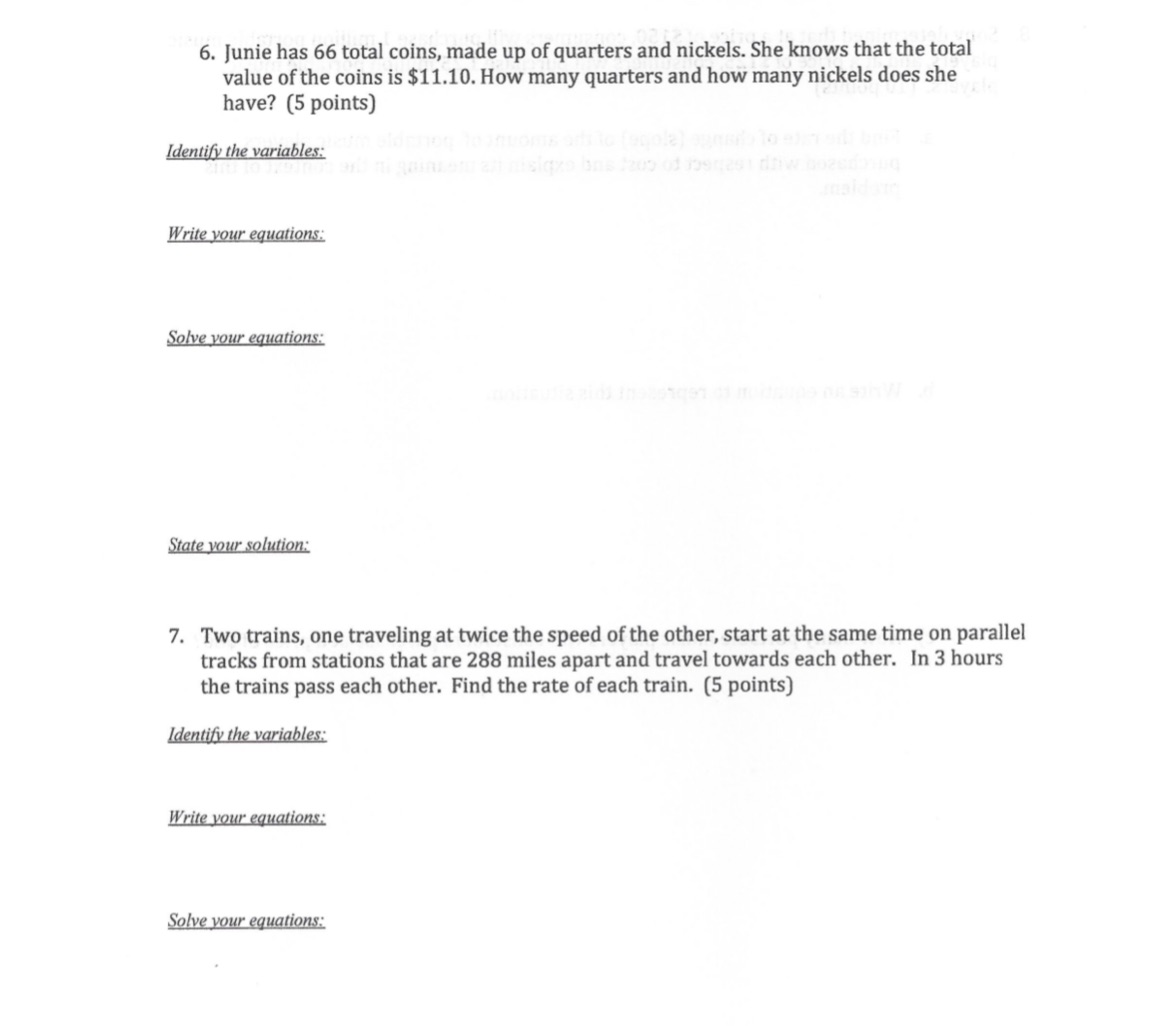 6. Iunie has 66 total coins. made up of quarters