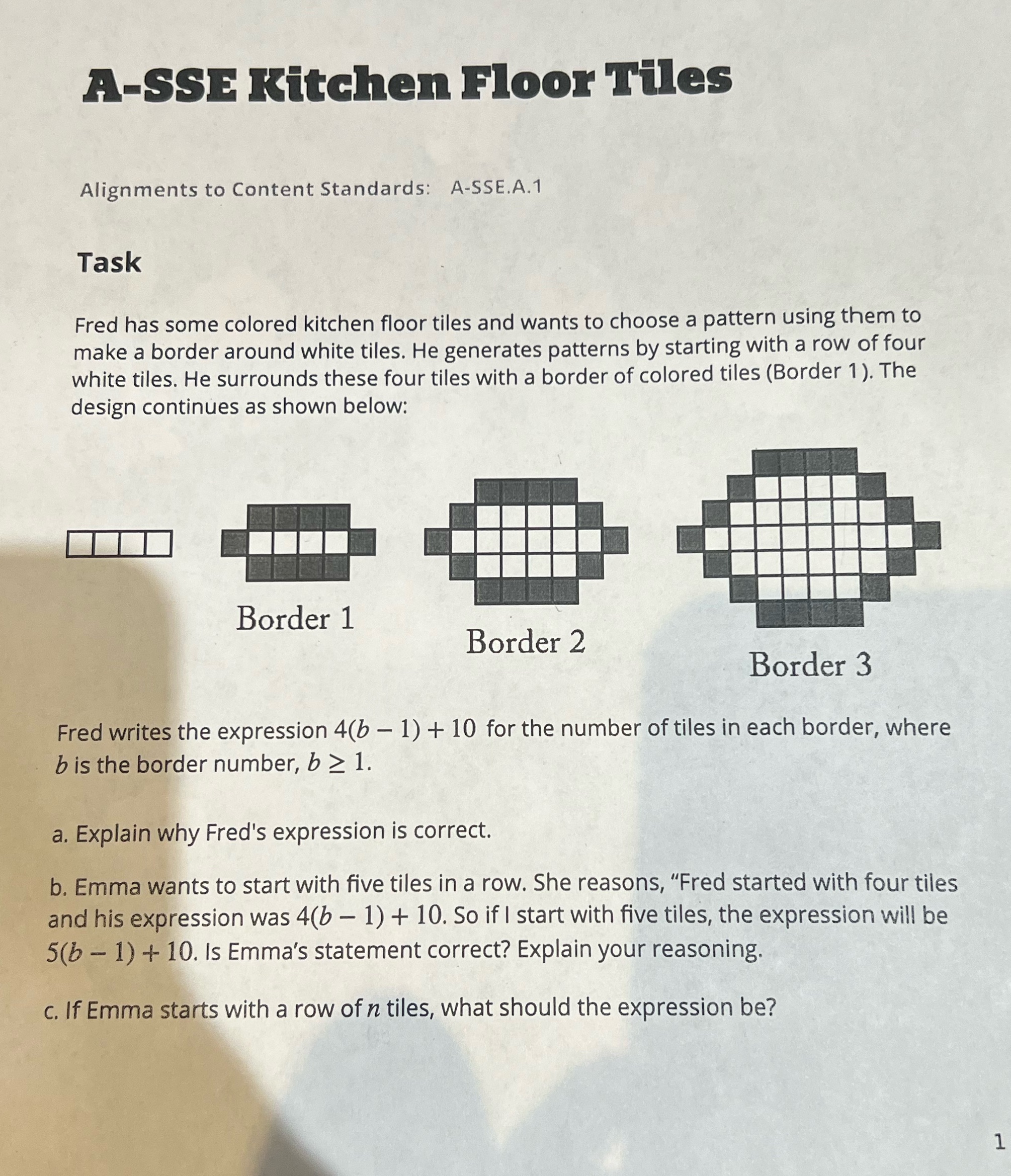 A-SSE Kitchen Floor Tiles Alignments to Content