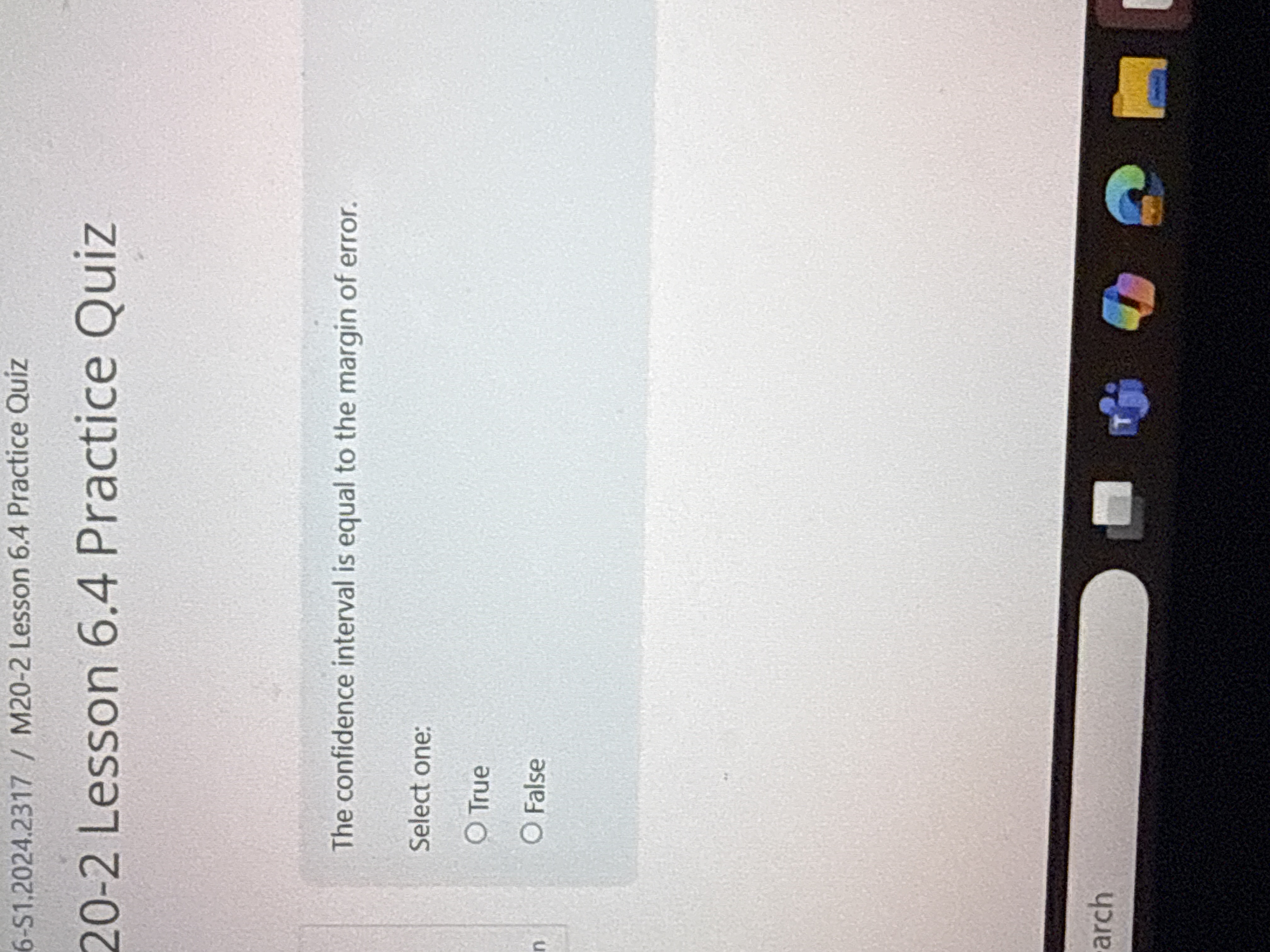 6-51,2024.2317 / M20-2 Lesson 6.4 Practice Quiz