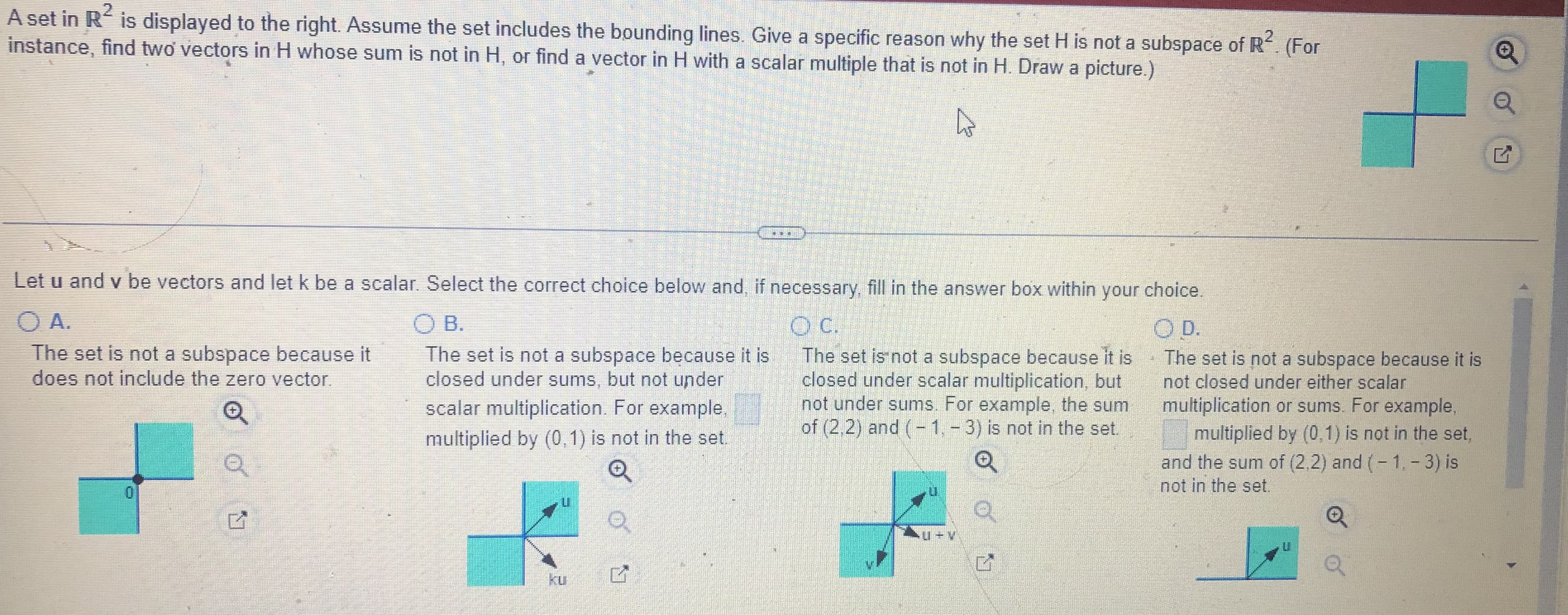 Solve please A set in Ris displayed to the right.
