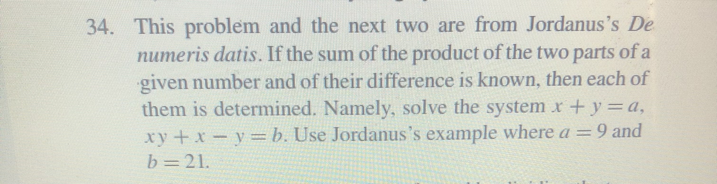 34. This problem and the next two are from