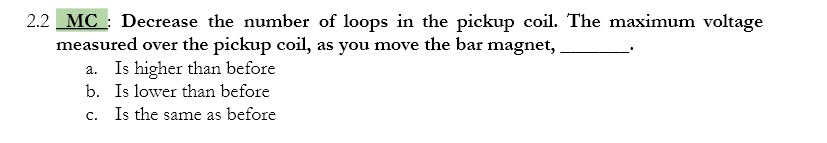 \"9 Deerease the number of loops in the pickup