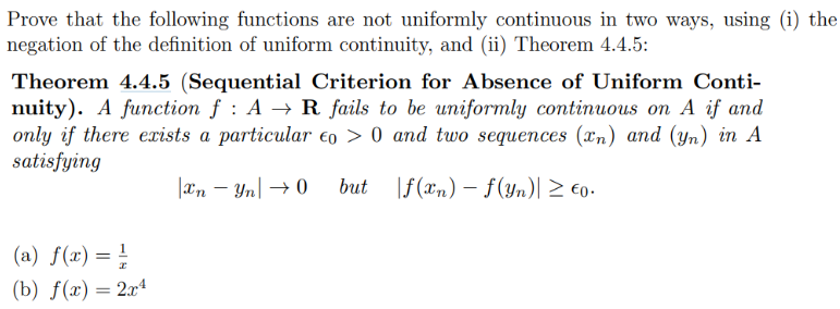 Prove that the following functions are not