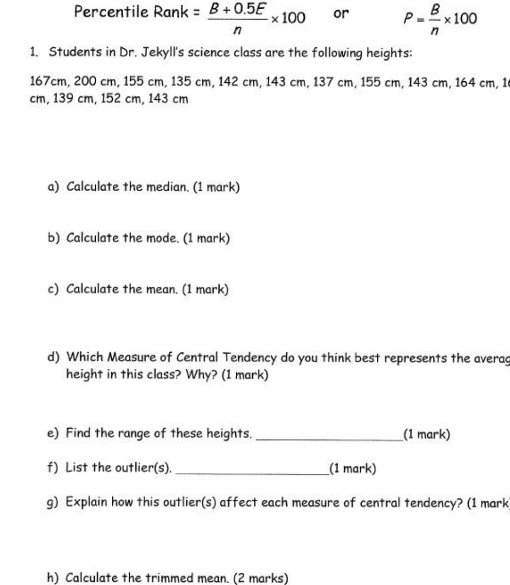 Percentile Rank = B +0.56 x 100 or B P - - x 100