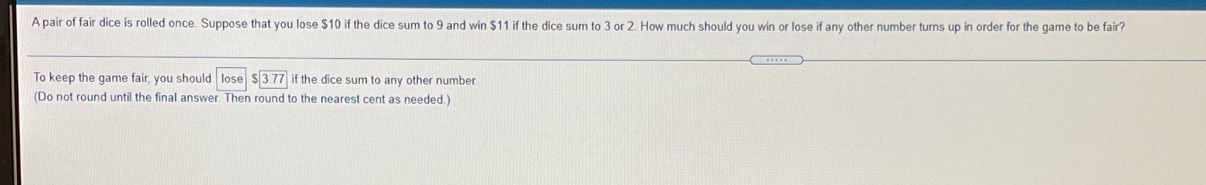 Please see attached A pair of fair dice is rolled