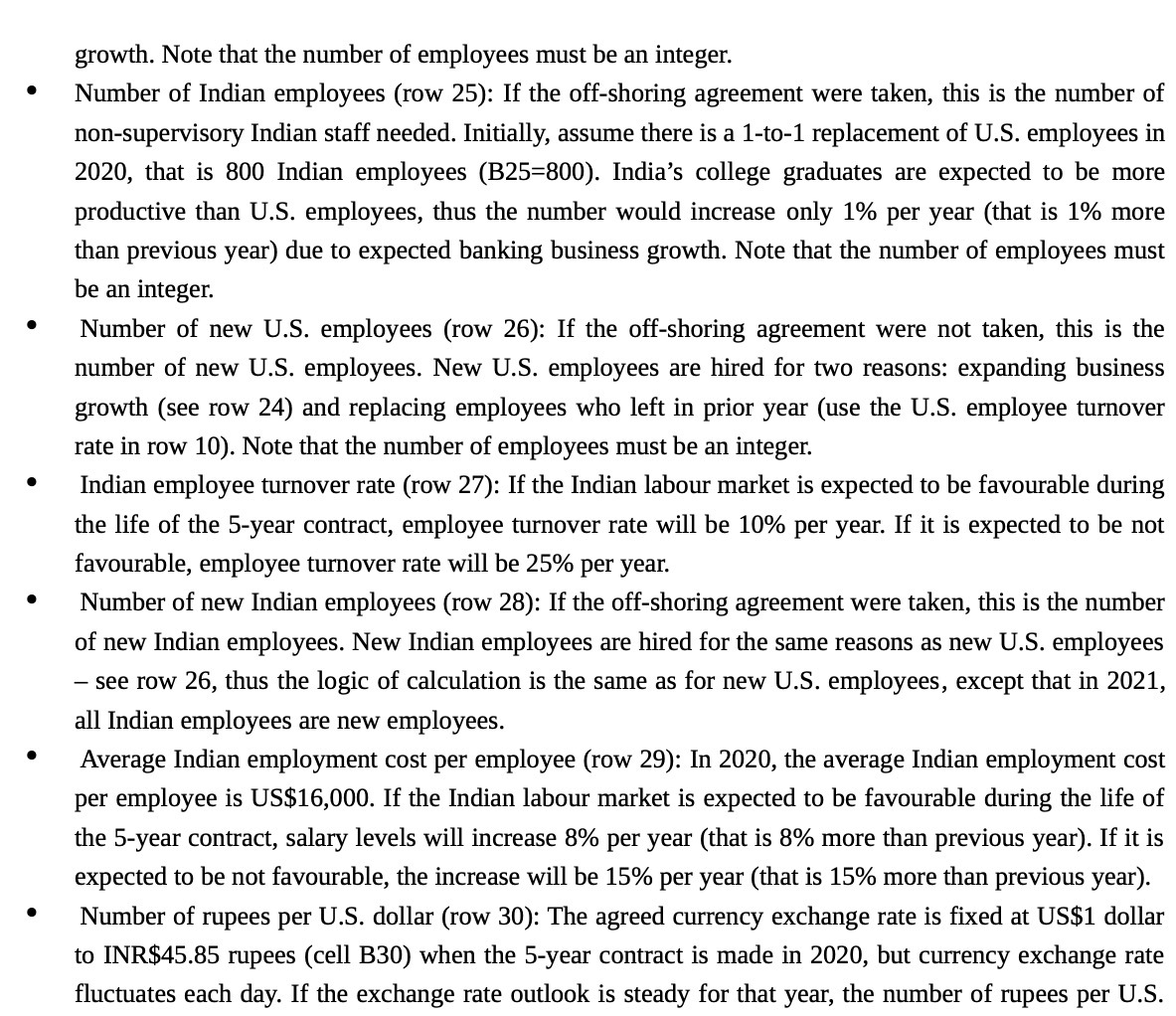 growth. Note that the number of employees must be
