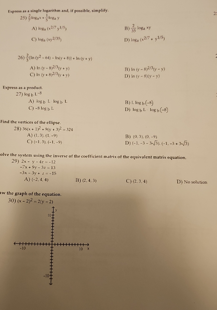 Express as a single logarithm and, if possible,