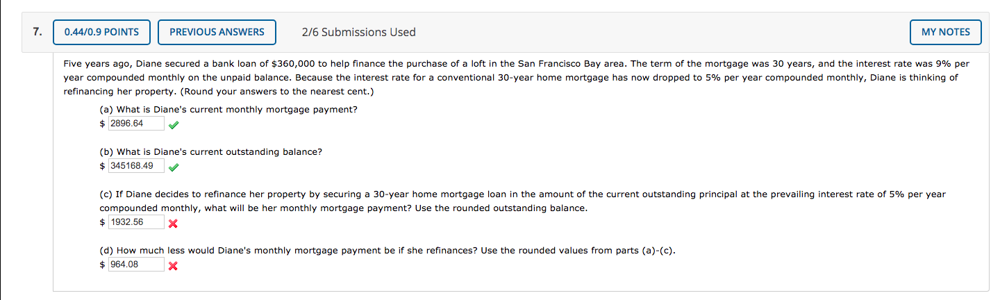 7. 0.44/0.9 POINTS PREVIOUS ANSWERS 2/6