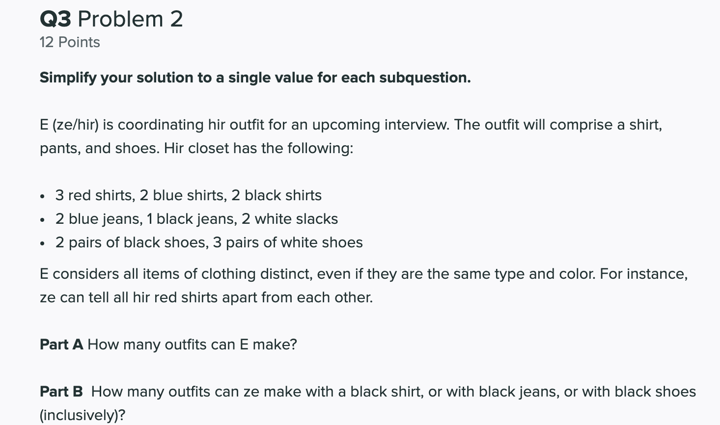 03 Problem 2 12 Points Simplify your solution to