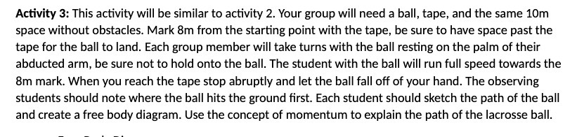 Activity 3: This activity will be similar to