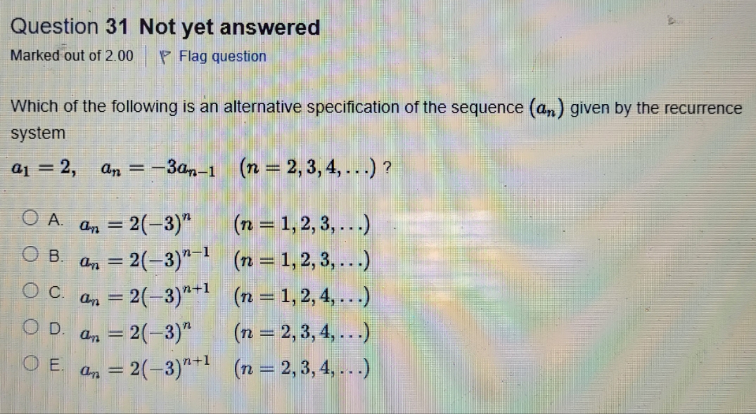 no extra detail Question 31 Not yet answered