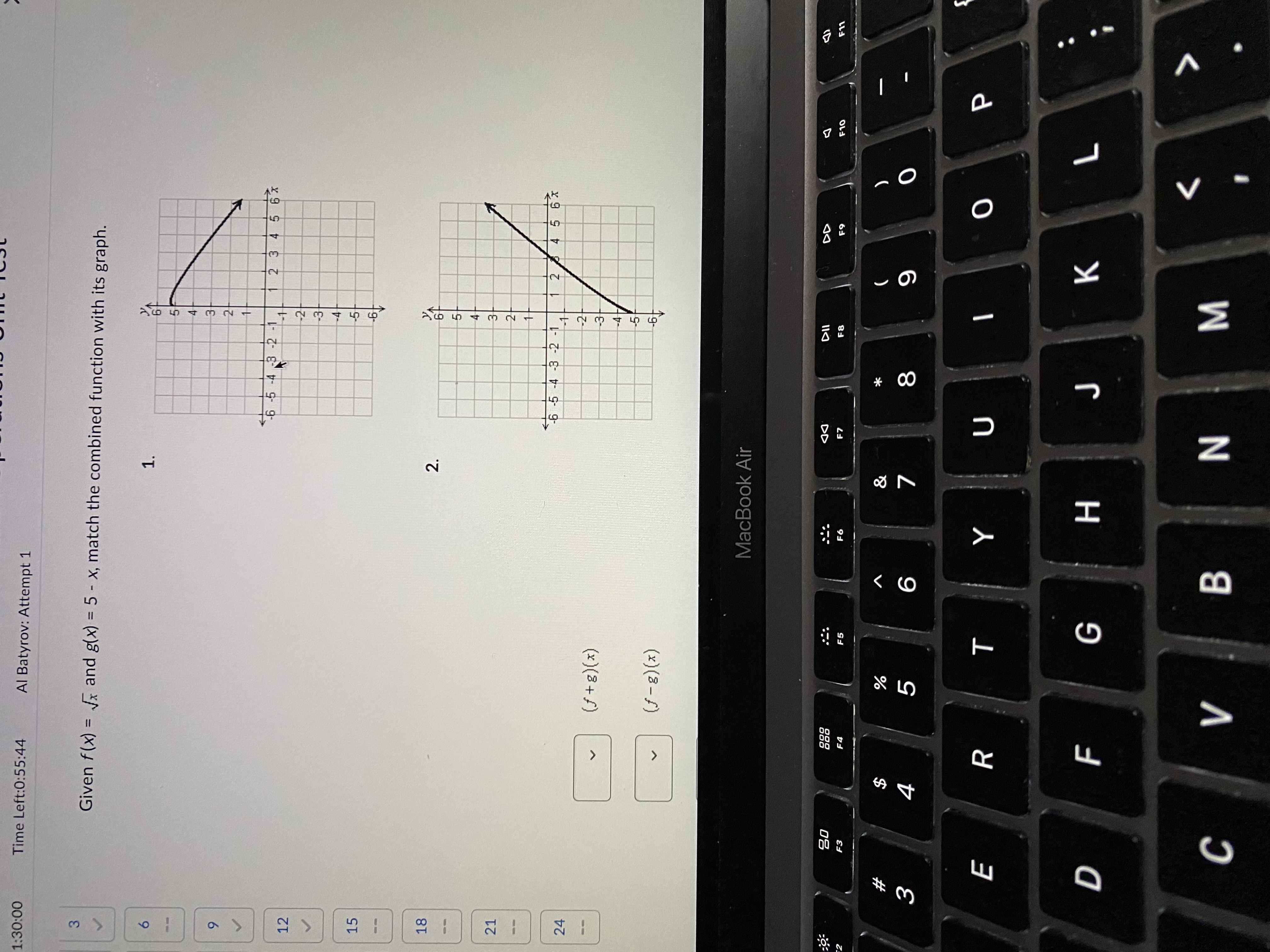 1:30:00 Time Left:0:55:44 Al Batyrov: Attempt 1 w