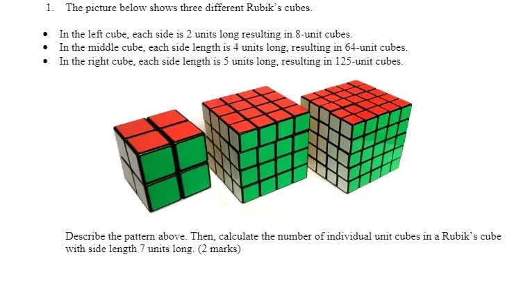 1. The picture below shows three different
